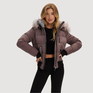 Vic Heavyweight Bomber Jacket - Plum